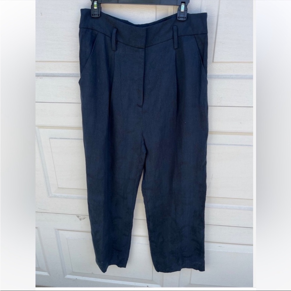 Women's Veronica Beard wide legs high waist pants Navy size 12